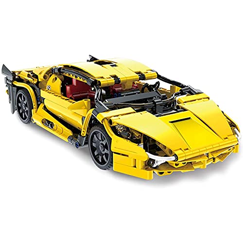 FYHCY Technik Ferngesteuert Sportwagen Bausatz, CADA C51055, 456 Klemmbausteine 2,4G/APP Rennwagen Bausteine mit Motoren… – Bild 4