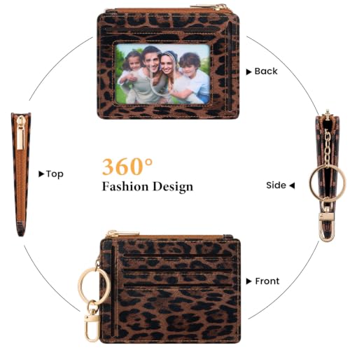 Image of Sodsay Card Case Slim Front Pocket Wallet for Women Credit Card Holder with Keychain | Slim, Credit Card Holder, Front Pocket, with Keychain
