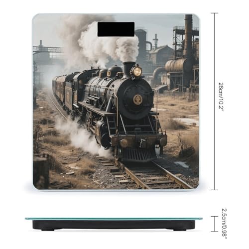 Báscula de baño digital Steam Train con vidrio templado miniatura 2