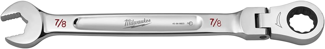 Milwaukee Electric - Llave combinada con trinquete y cabeza flexible de 7/8