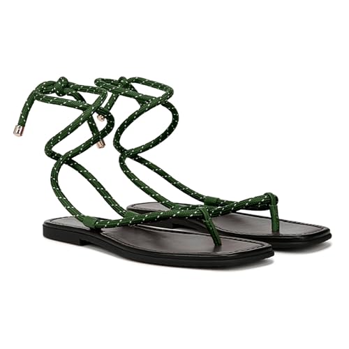 Image of Rope Flat Sandals for Women Strappy Open Toe Thong Sandals Summer Slingback Slip On Slide Sandals with Adjustable Strap
