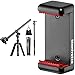 TARION Q550 Treppiede Camera e Braccio Estensione Colonna Centrale con Rotazione Orizzontale 360° & Manfrotto MCLAMP - Attacco Universale per Smartphone, Compatto, Pieghevole, Vlogging, Nero immagine