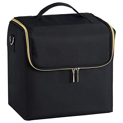 Joligrace Travel Makeup Bag with Shoulder Strap Cover