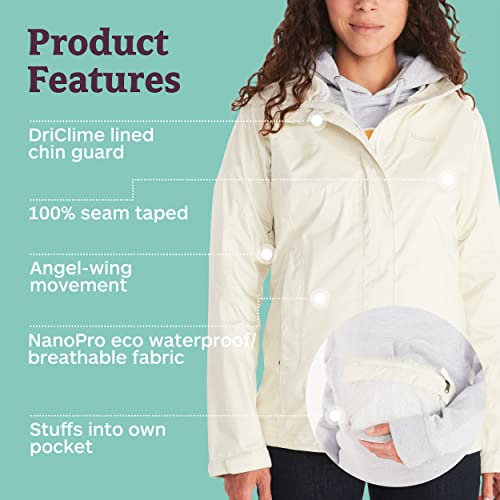 MARMOT Women's PreCip ECO Waterproof Jacket in Papyrus, Small – Lightweight and Eco-Friendly for Adventures - Image 5