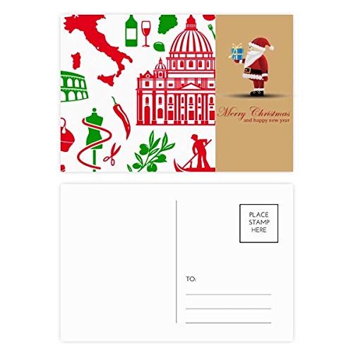 Cartes postales drapeau italien théâtre romain lot de 20 à offrir aux passionnés
