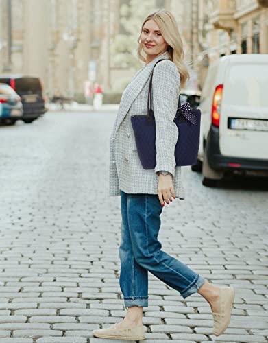 Image of Quilted Shoulder Tote Bag Handbag