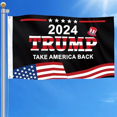 Trump 2024 Flag 3x5 Outdoor Trump Flags Clear Pattern Reinforcement Sewing Durable Polyester Cover