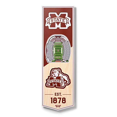 YouTheFan NCAA Mississippi State Bulldogs 3D Banner