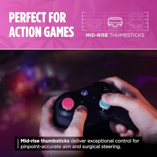 Image of KontrolFreek Action Adventure Performance Thumbsticks - Heist Edition for Xbox One & Xbox Series X|S Controller | Pink /Blue