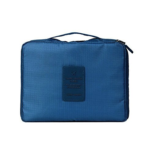 Huluwa Toiletry Bag, Multifunction Cosmetic Bag, Portable Makeup Pouch Waterproof Travel Hanging Organizer Bag, Navy Blue
