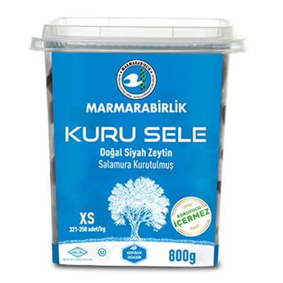 MARMARABIRLIK - Kuru Sele - Natural Dried Black Olives XS - 800g