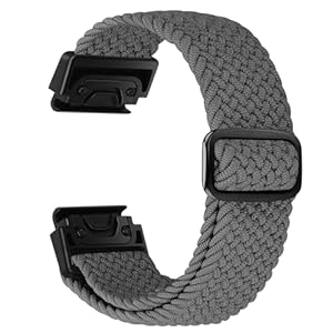 enkic Armband Kompatibel mit Garmin Fenix 7/7 Pro/6/6 Pro/5/5 Plus, 22mm Geflochtenes Elastisch Uhrenarmband für Approach S60/S62/Quatix 5/Epix, Elastisch Sport Loop Ersatzarmband