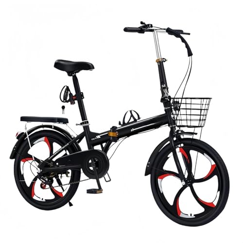 Bicicleta Plegable De 20' Y 6 Velocidades - Cuadro De Acero Al Carbono - Minibicicleta Ultraligera Y Portátil Sin Instalación A,20in
