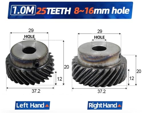 Piñón de engranaje helicoidal de acero 45# con 25 dientes y chavetero de 14mm 2