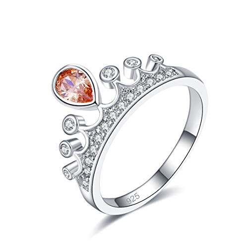 Emsione 925 Sterling Silver Plated Created Amethyst Womens Ring Best for Women Men