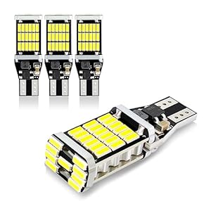 Pack-4 LED Reverse Lights, T15 4014 45SMD Chipsets Backup Reverse Light Bulbs, Canbus Error Free Brake Stop Cargo Backup Lights (White)