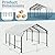 Shintenchi 12x15 FT Metal Carport, Oversized Carport Garage with Enhanced Base, Outdoor Galvanized Car Shelter, Heavy Duty Carports Canopy, for Car, Boats and Tractors, White