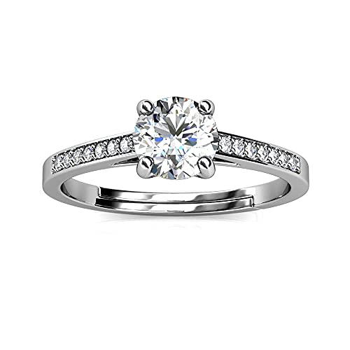 Bague de fiançailles moissanite réglable pour sublimer votre promesse