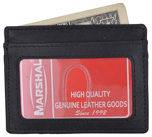 MARSHAL Money Clip Front Pocket Wallet Slim Minimalist Leather Wallet Men's New3