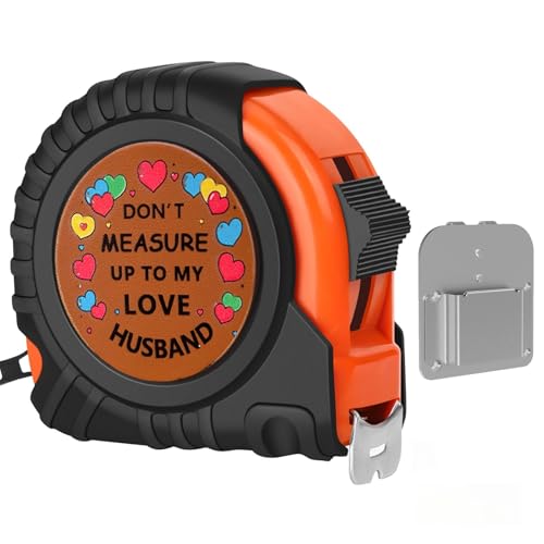 Tape Measure Husband Gifts, Birthday Gifts for Husband from Wife, Boyfriend Gifts, Genuine Leather Engraved 25 FT Tape Measure Tool Gifts for Birthday, Christmas, Father's Day