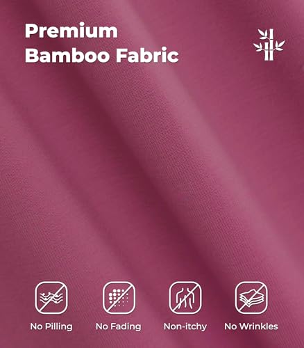 Image of NACHILA Women's Bamboo Viscose Pajama Sets Summer Cooling Short Sleeve Capri Soft Pjs Night Sweats Moisture Wicking Sleepwear