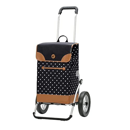 ANDERSEN Einkaufstrolley - Royal Shopper Aiko schwarz 47 L Einkaufsroller,modern,Reflektor, Aluminium, klappbar, leichtgängig