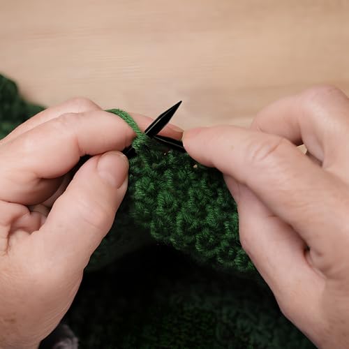 Image of Froggod 4.53 inch (11.5cm) Interchangeable Circular Knitting Needles Set | US 2.5-11 (3.0-8.0mm) | 9-Pair Black Needles | 4 Cables(16 inch, 24 inch, 32 inch, 40 inch), Accessories & Case for Hats, Sweaters & Shawls