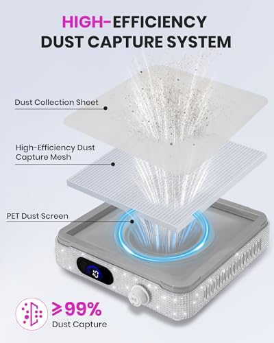 Extractor de polvo para uñas potente alámbrico miniatura 6