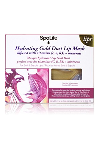 My Spa Life Lip Mask, Hydrating Gold Dust, 6 Ct