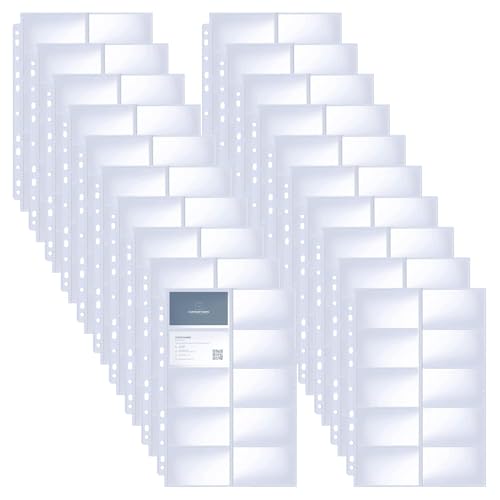 20 Pack 400 Taschen Visitenkartenhülle A4 mit 10...