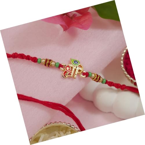 Image of I Jewels Traditional Peacock Feather Designer Rakhi for Men Boys Brother Roli Chawal & Raksha Bandhan Card