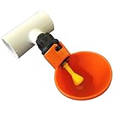 (5) Orange Automatic Waterer Drinker Cups & 1/2