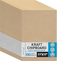 100 Blatt Spanplatte 27,9 x 43,2 cm – 22pt (Punkt) Leichtes braun Kraft Karton Scrapbook Blatt & Bilderrahmen (.022 Bremssattel Dick) Papier Board | Magicwater Netzteil