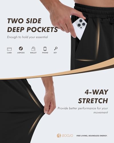 3 Pack Mens Sweatpants with Pockets - Mesh Open Bottom Athletic Joggers for Men Loose Fit Gym Workout Running Casual Pants4