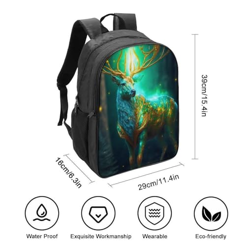 Cartable scolaire 2 compartiments sac à dos cerf 3D ergonomique - 2