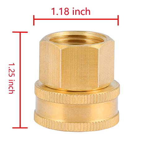 Ceaeso (2-Piece Brass Garden Hose, Threaded 3/4" Ght To 1/2" Npt Connection), Quick Swivel Adapter, Double Female 3/4" X 1/2" Npt Pipe… #TOP2