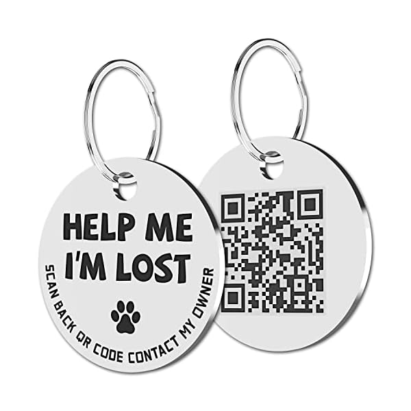 MYLUCKYTAG Stainless Steel QR Code Pet ID Tags Cat Tags – Pet Online Profile – Scan QR Receive Instant Pet Location Alert Email MYLUCKYTAG Stainless Steel QR Code Pet ID Tags Cat Tags – Pet Online Profile – Scan QR Receive Instant Pet Location Alert Email