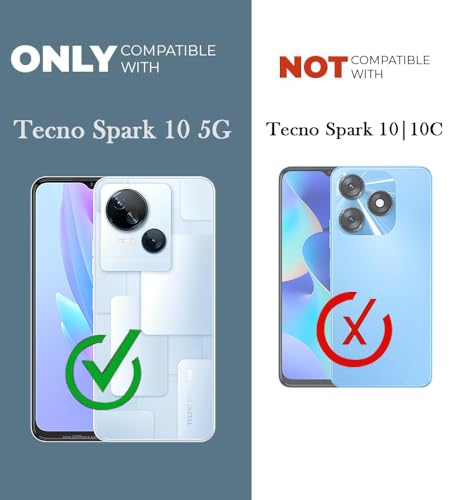 Image of Jkobi Back Cover Case for Tecno Spark 10 5G (Lightweight Hybrid Shockproof Polycarbonate| Slim Blue)
