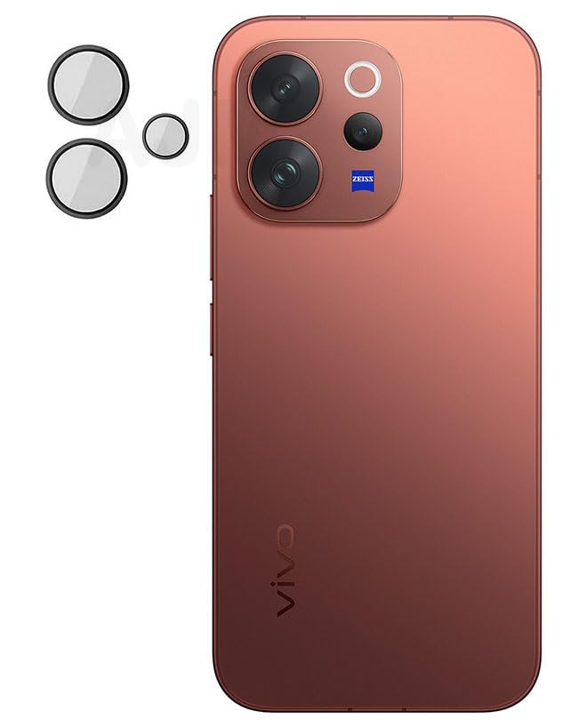 AJM Camera Lens Protector Compatible with Vivo V70, 9H Tempered Glass Camera Guard, HD Clear Anti Scratch Lens Protection, Bubble Free Easy Installation, Metal Ring Camera Cover (Black) AJM Camera Lens Protector Compatible with Vivo V70, 9H Tempered Glass Camera Guard, HD Clear Anti Scratch Lens Protection, Bubble Free Easy Installation, Metal Ring Camera Cover (Black)
