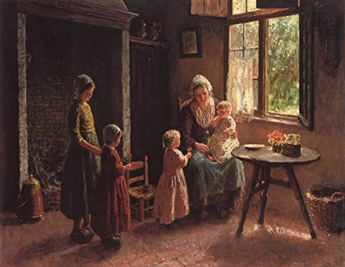 Murales y cuadros de lienzo de flores de Bernard Jean Pothast: pintura colorida de 60x90cm