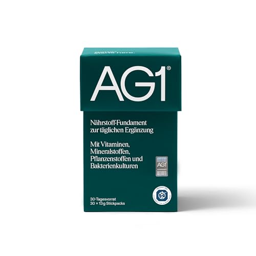 AG1 Greens Pulver Supplement | Täglicher Nährstoff-Boost: Vitamine Mineralstoffe gute Darmbakterien Vegan & Keto-freundlich | (Travel Packs 30 Stück Nachfüllpackung ohne Shaker) - Refill