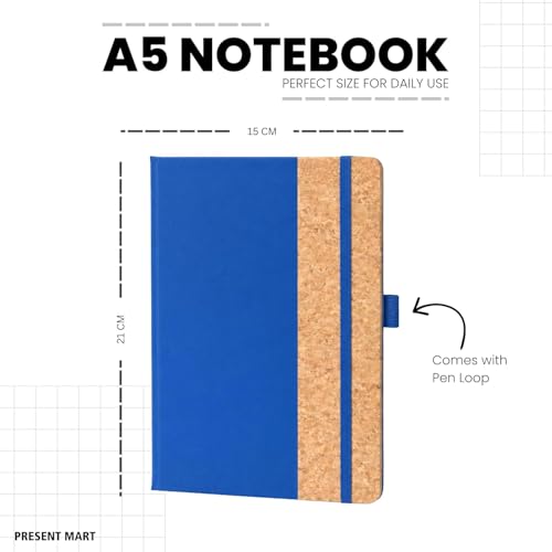 Image of 4 in 1 Diary Gift Set | A5 Cork Notebook | Stainless Steel Visiting Card Holder | 3-in-1 Charging Cable | Cork Pen & Canvas Pouch | Premium Eco-Friendly Gift Set for Professionals & Corporate Gifting | Gift Set for Men and Women