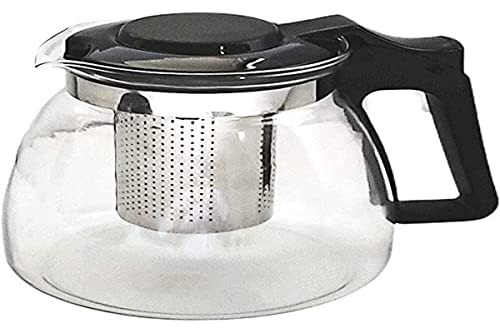 Tetera de Cristal con Filtro Inox Grande 900 ml. Tetera para te e infusiones. Medidas 13X13X13 Filtro inoxidable 7 X 5. Cristal de Borosilicato resistente Cover
