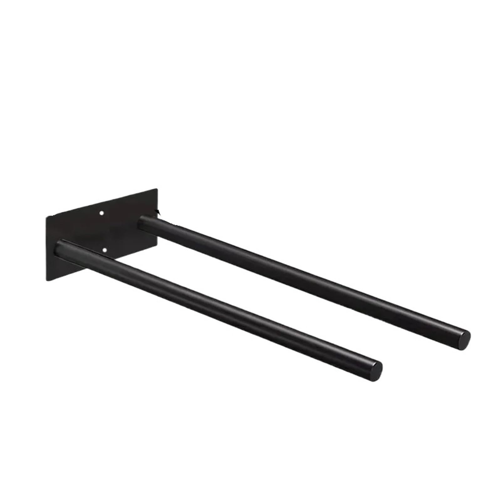 1pc Stainless Steel Towel Rack Drill Wall Shower Kitchen Hanger Self(Black)
