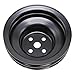 Black Double Groove Steel Water Pump Pulley Fits For Ford 260 289 302 351W 1965-1969 V8