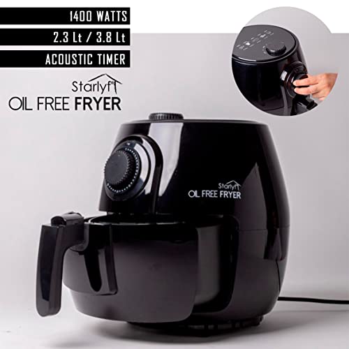 Starlyf Heißluftfritteuse Oil Free Fryer, 1400,00 W, Fritteuse mit 3,8 Litern, Aufwärmen, Frittieren und Backen ohne Öl – Bild 3