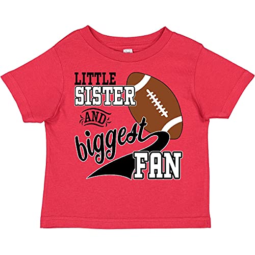 inktastic Little Sister and Biggest Fan- Football Player Toddler T-Shirt