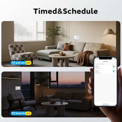 BSEEDLIFE Enchufe con Interruptor Inteligente WiFi Empotrado,Smart Interruptor con Enchufe Táctil Pared,2 Gang 1 Vía 86 * 86 mm,Compatible con Alexa y Google Home (Aplicación Tuya/Smart Life),Blanco - imagen 7