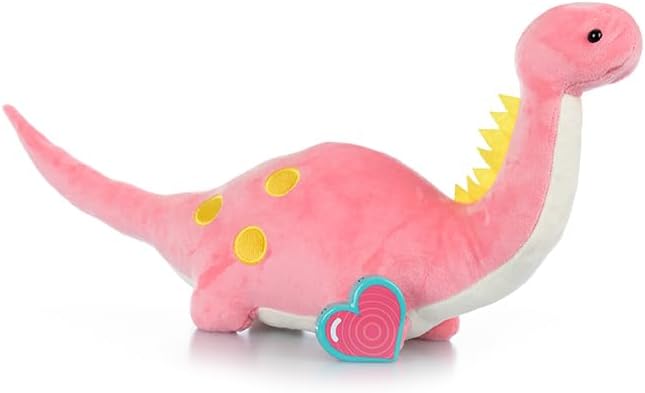 My Baby's Heartbeat Bear Animal de peluche grabable para reproducción de ultrasonidos y mensajes dulces, revelación de género, dinosaurio rosa