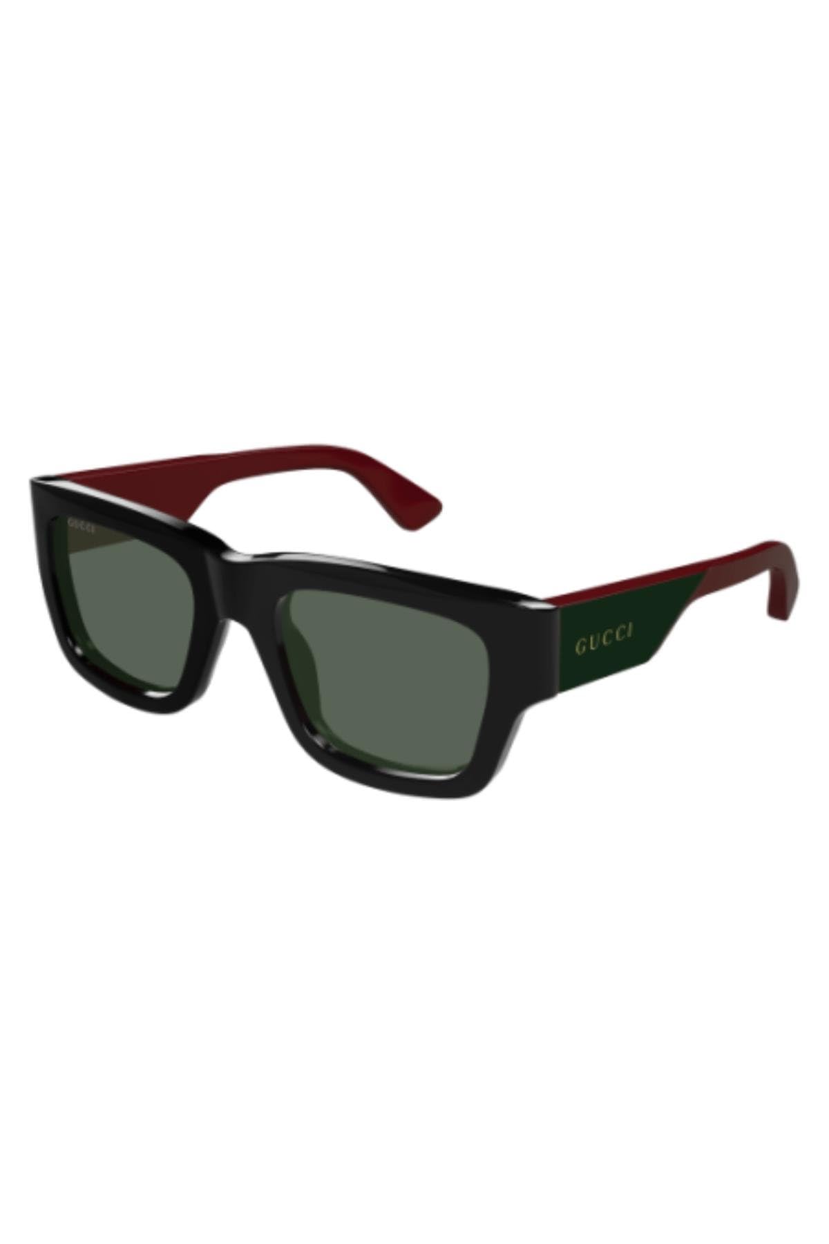 Photo 1 of Sunglasses Men's Black/Red/Green Rectangle Shape 52mm